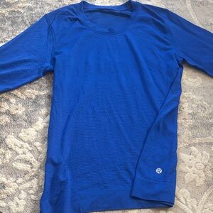 lululemon athletica Vibrant Blue Long Sleeve Tee